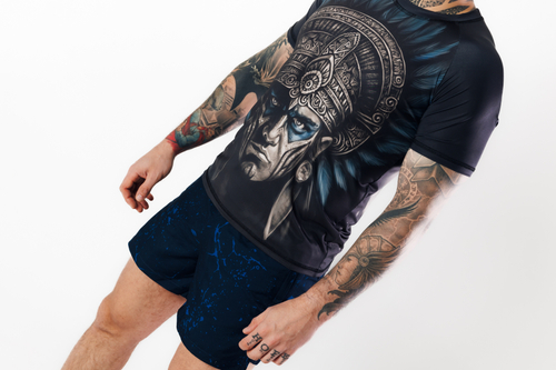 T-shirt Heroes and Gods Aztec Warrior – szybkoschnący materiał, sportowy krój, motyw wojownika Azteków