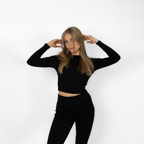 Longsleeve Power of Gods – Prążkowany (Czarny)