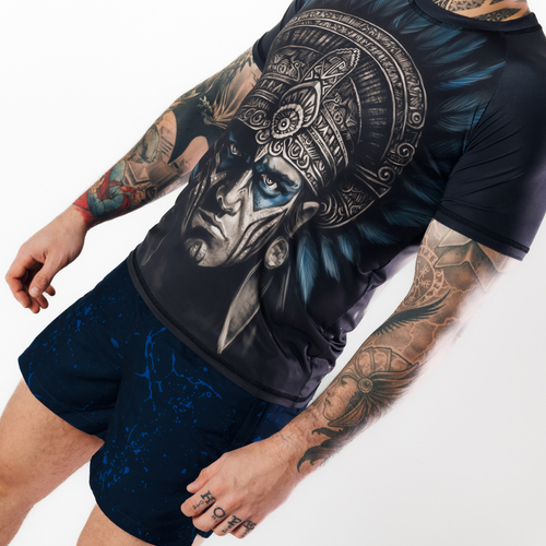 T-shirt Heroes and Gods Aztec Warrior – szybkoschnący materiał, sportowy krój, motyw wojownika Azteków
