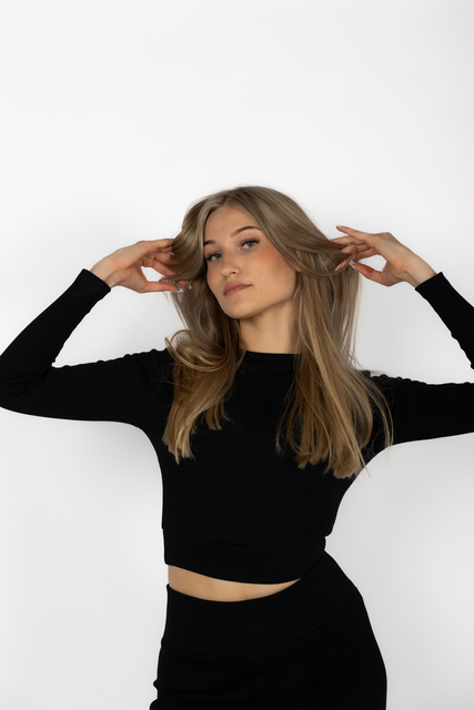 Longsleeve Power of Gods – Prążkowany (Czarny)