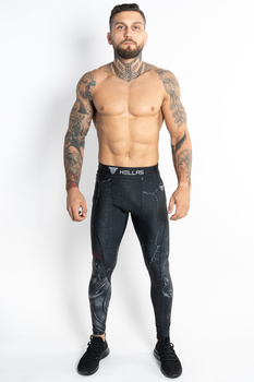 Leginsy męskie Hellas Wear Ares – kompresyjne, motyw boga wojny