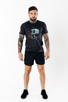 T-shirt męski Hellas Wear Hades – sportowy, szybkoschnący materiał, czarny