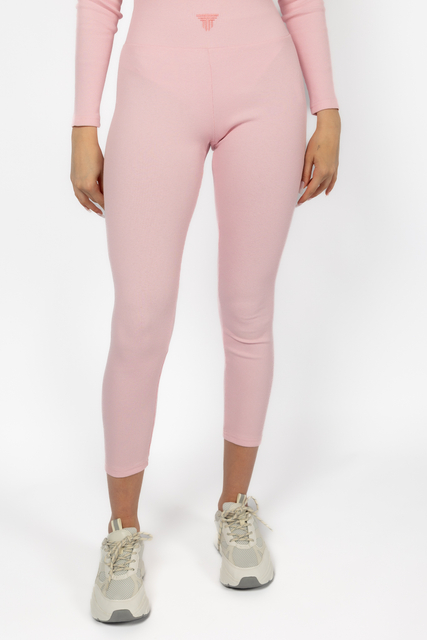 Legginsy Power of Gods – Prążkowane (Pudrowy róż)