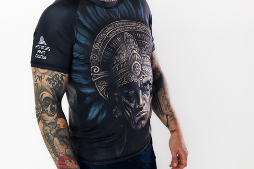 T-shirt Heroes and Gods Aztec Warrior – szybkoschnący materiał, sportowy krój, motyw wojownika Azteków