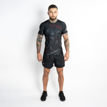 T‑shirt męski Hellas Wear Ares – szybkoschnący materiał, motyw Aresa, czarny