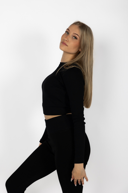 Longsleeve Power of Gods – Prążkowany (Czarny)