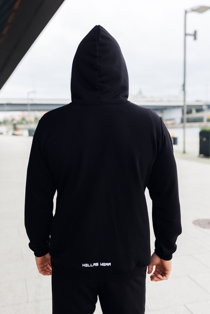 Bluza dresowa męska Hellas Wear – klasyczna czarna, elastyczny materiał