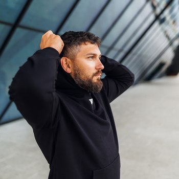 Bluza dresowa męska Hellas Wear – klasyczna czarna, elastyczny materiał